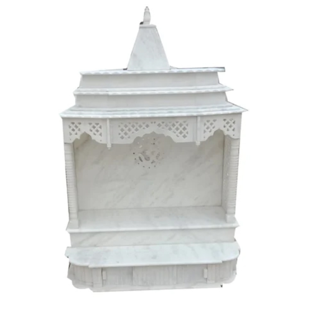 Spacious Solid White Marble Temple