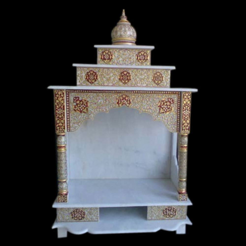 Spacious Solid White Marble Temple