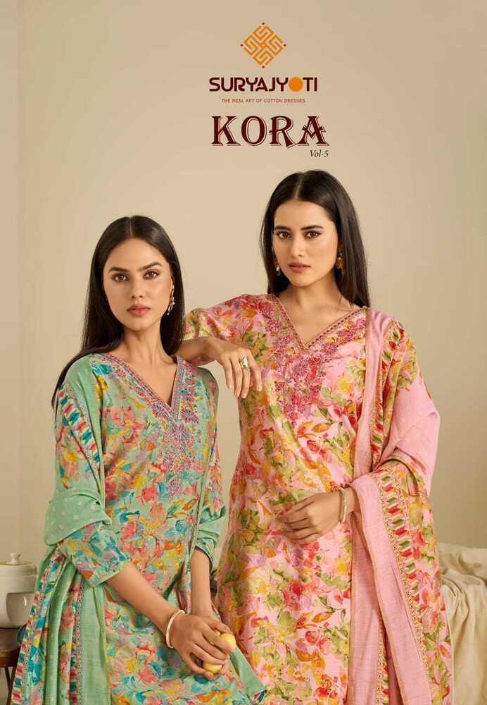 Suryajyoti Kora Vol-5  Dress material