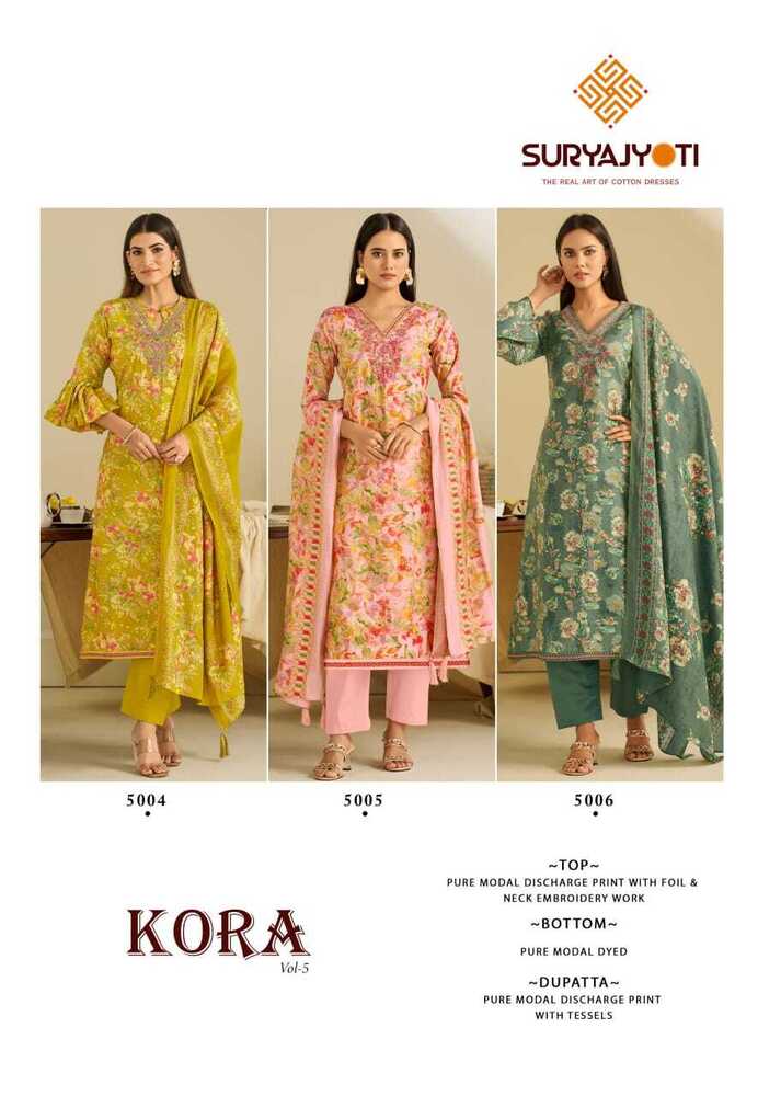 Suryajyoti Kora Vol-5  Dress material