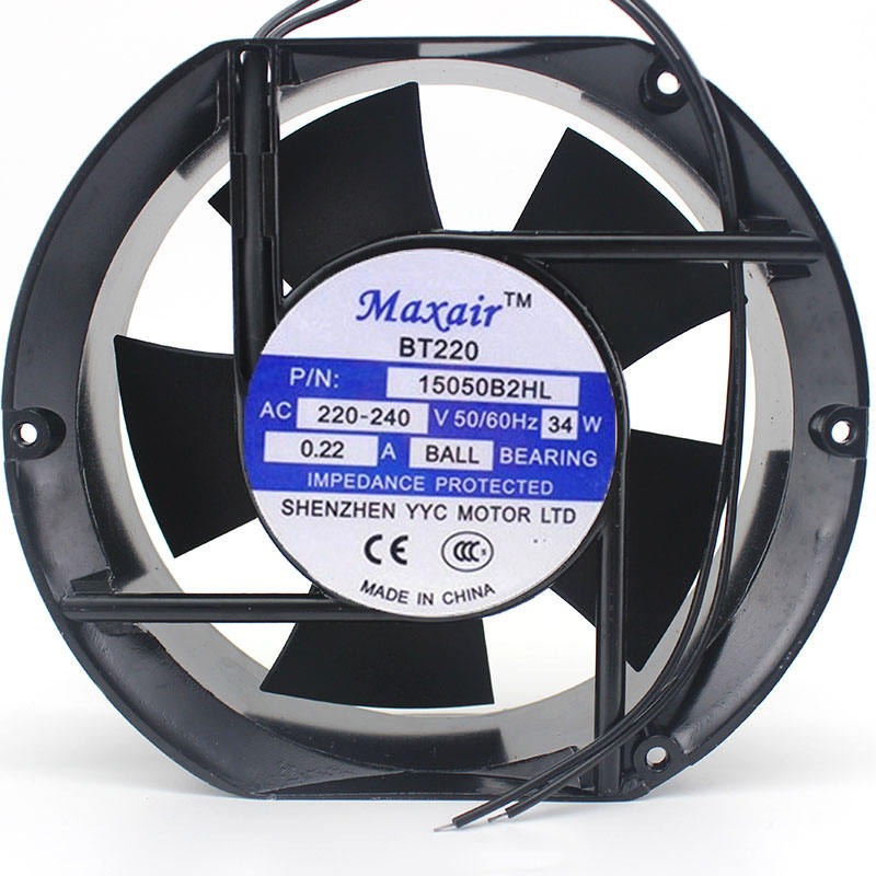 MAXAIR 15050B2HL BT220 0.22A 34W 15cm 220V-240V AC Cooling Axial Fan