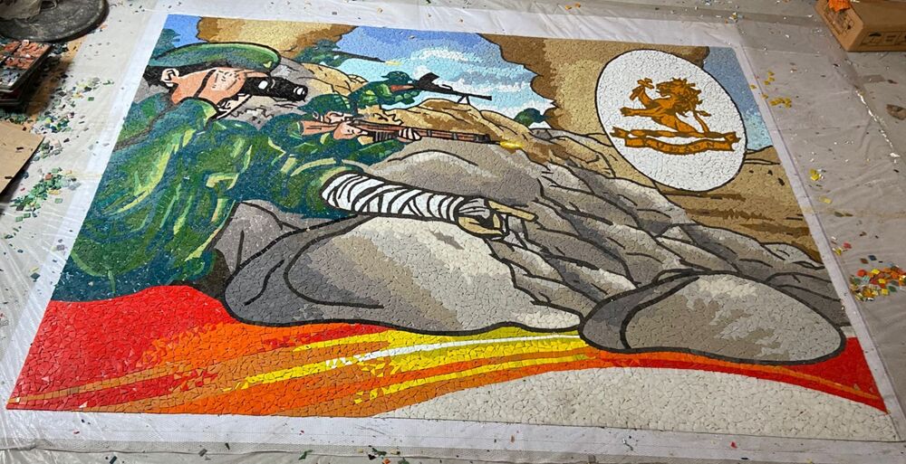 GLASS MOSAIC TILES HANDCUT