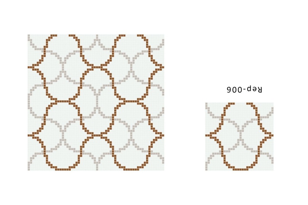 GLASS MOSAIC WALL REPEAT PATTERN