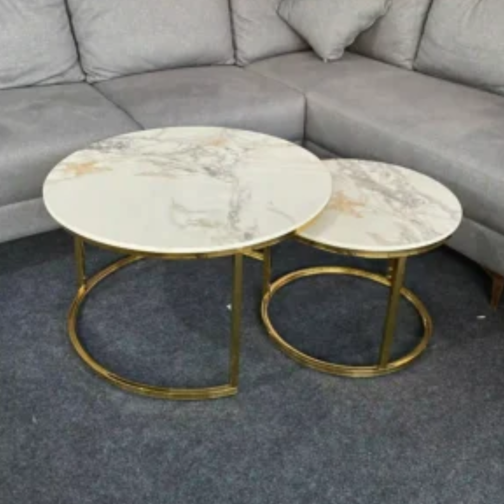 Marble Dual Table - Assembly: No Assembly Required
