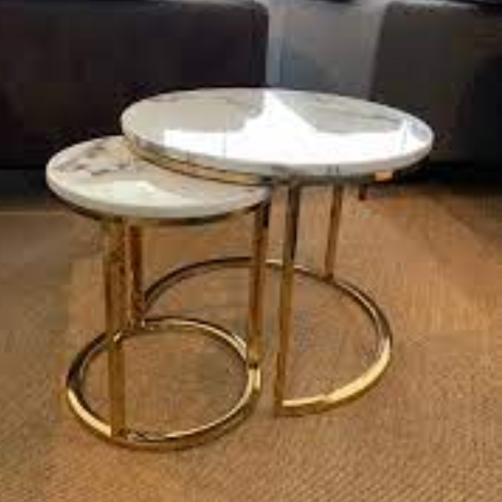 Marble Dual Table - Assembly: No Assembly Required