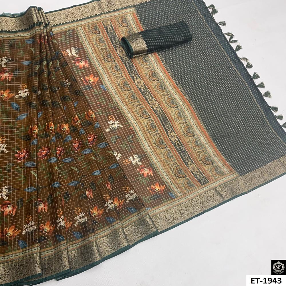 Jasmine-Lotus Saree