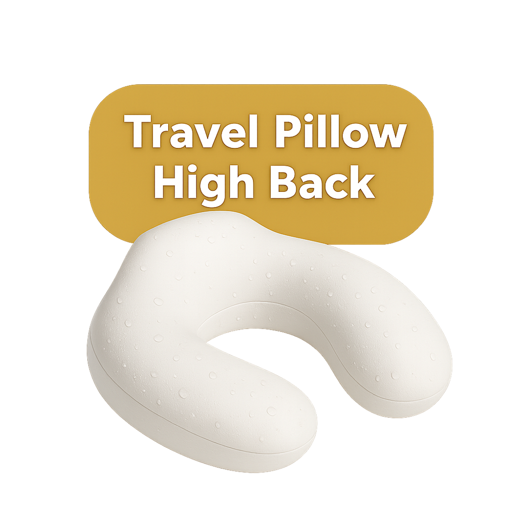 Travel Neck Pillow High Back -  Cushy Heaven - Color: Multicolor