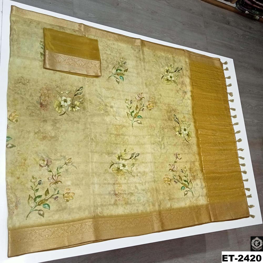 Yellow Floral Saree