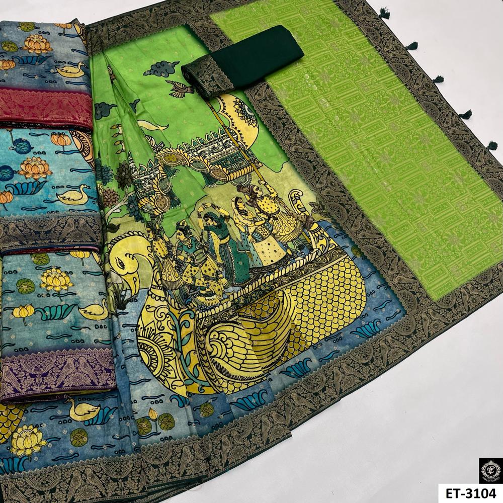 Royal Procession Design Saree at Best Price in Surat | Ethnic Today Llp