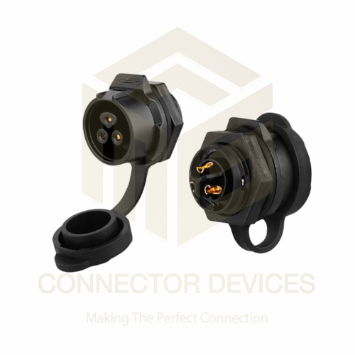 LP16 400V 10A 3Pin Female Socket IP67 Waterproof Power Connector Plastic Shell Solder Terminal