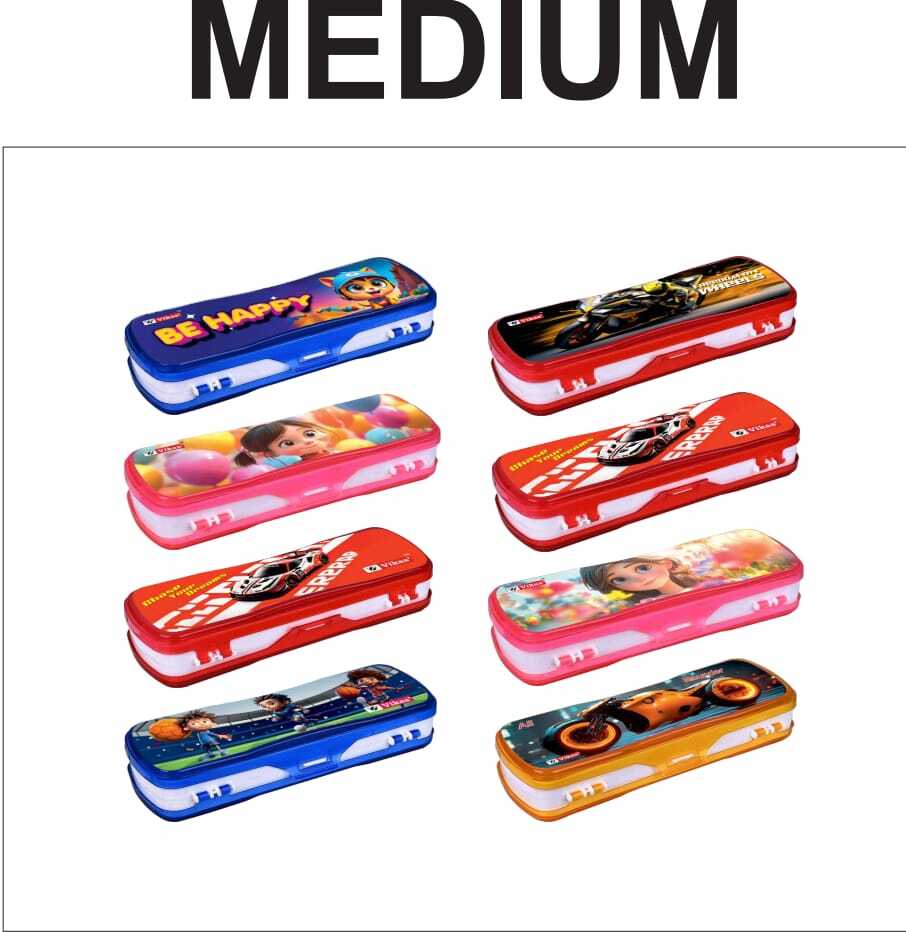 Plastic Pencil Box - High Quality Plastic, Customized Size, Rectangular Shape, Attractive Printed Designs For Boys & Girls | Perfect For School Stationery