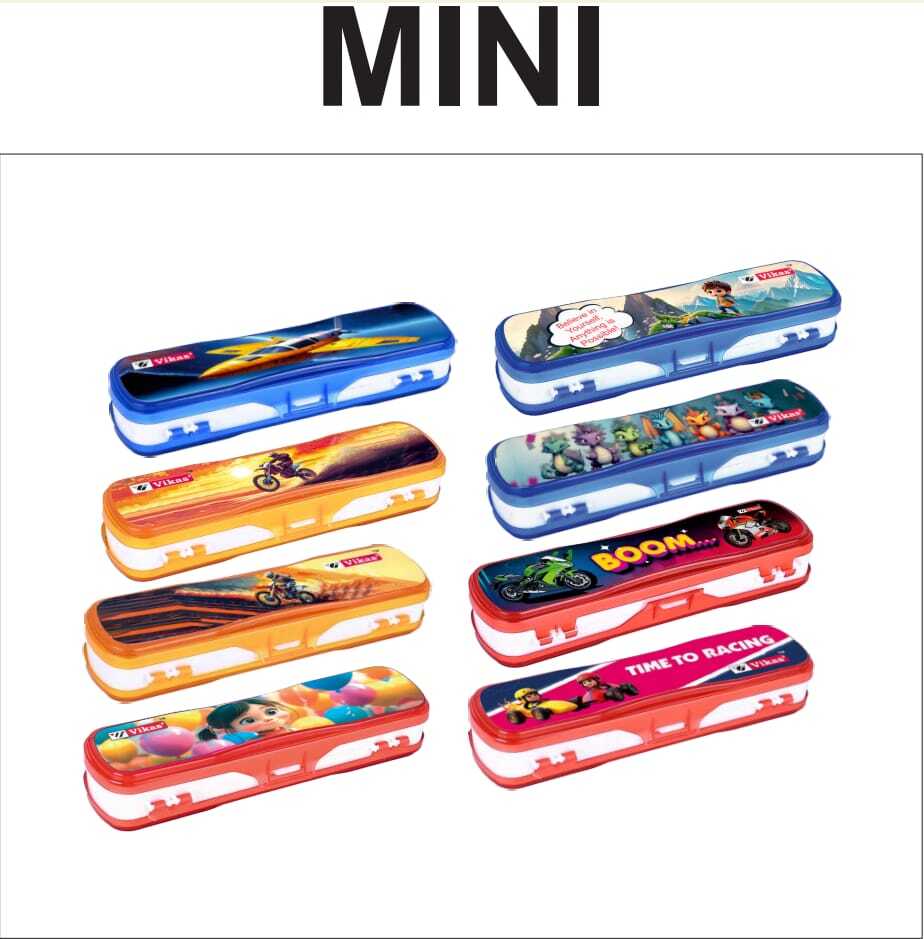 Plastic Pencil Box - High Quality Plastic, Customized Size, Rectangular Shape, Attractive Printed Designs For Boys & Girls | Perfect For School Stationery