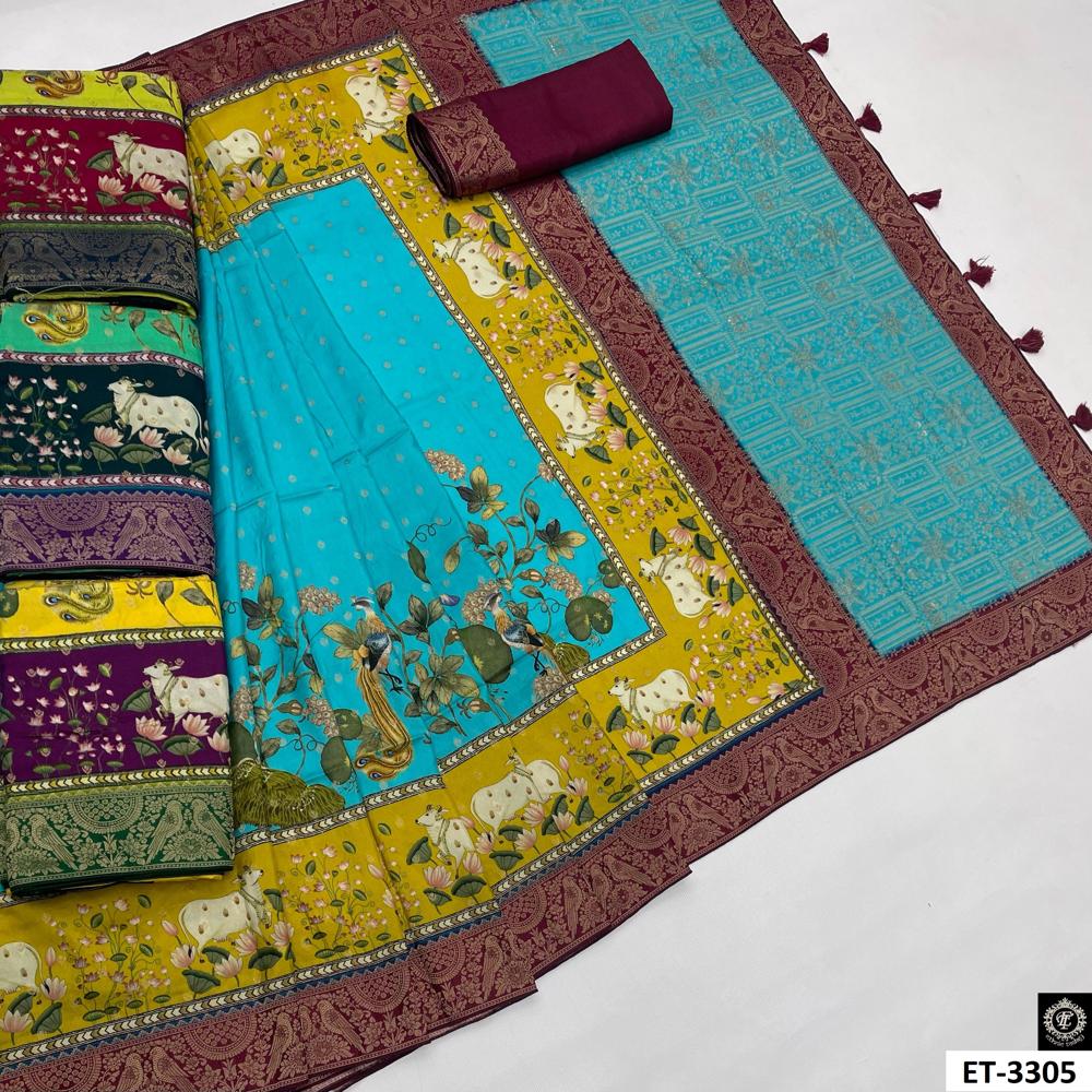 Maroon Silk Saree