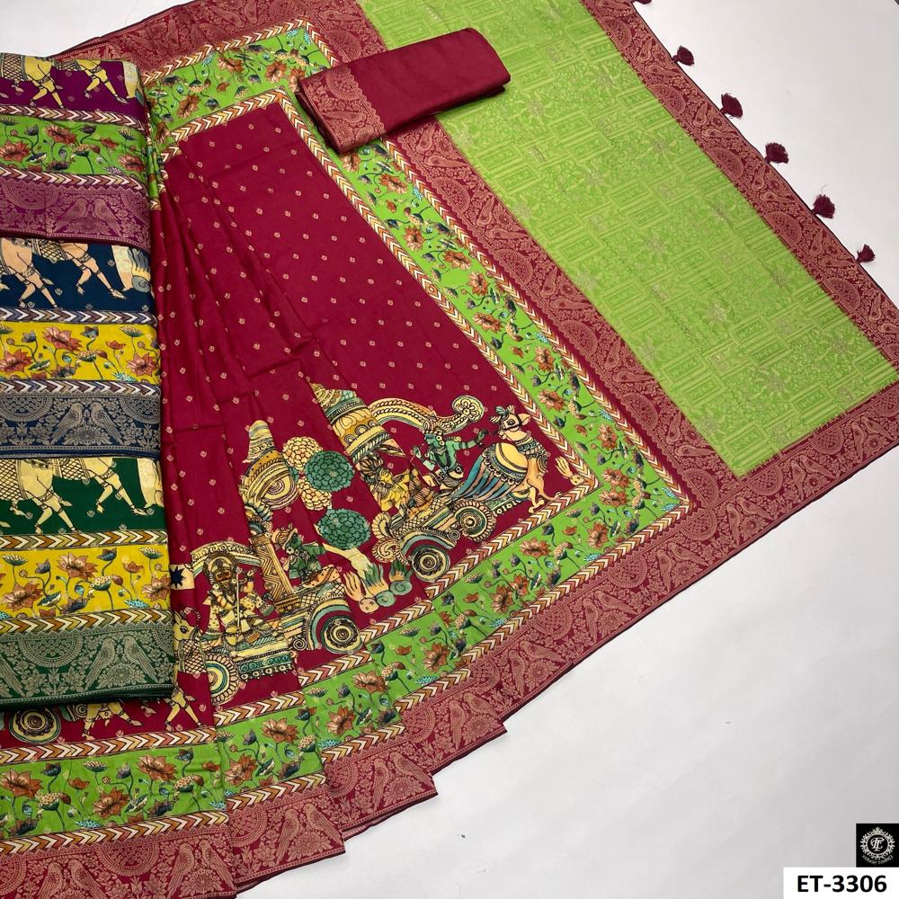 Geometric Zari Saree
