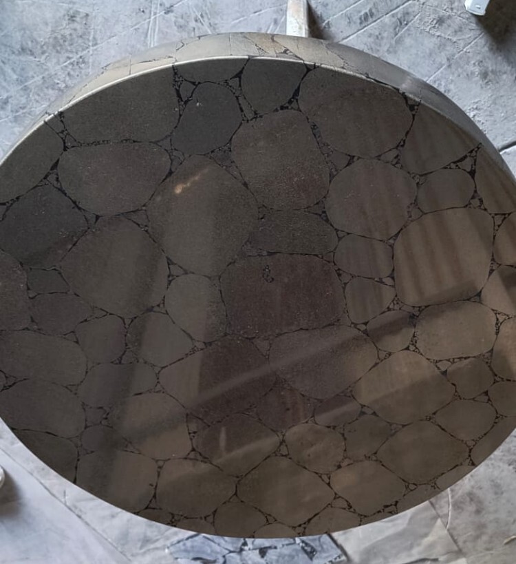 Silver pyrite table top
