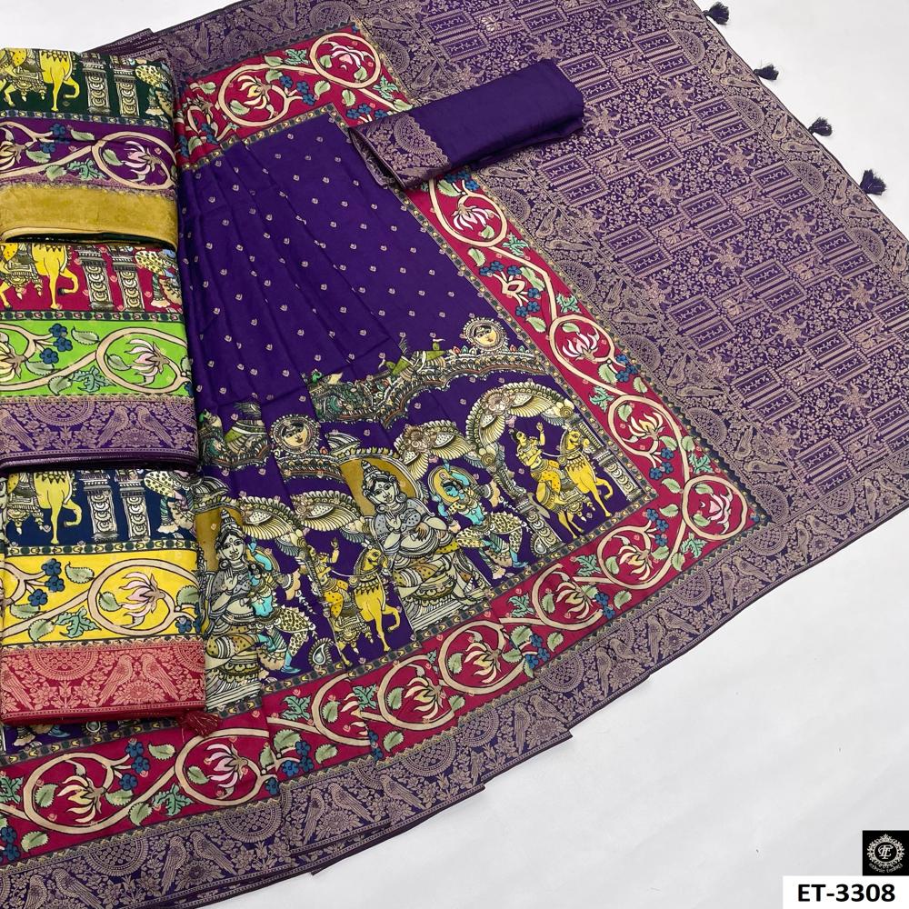 Purple Silk Saree