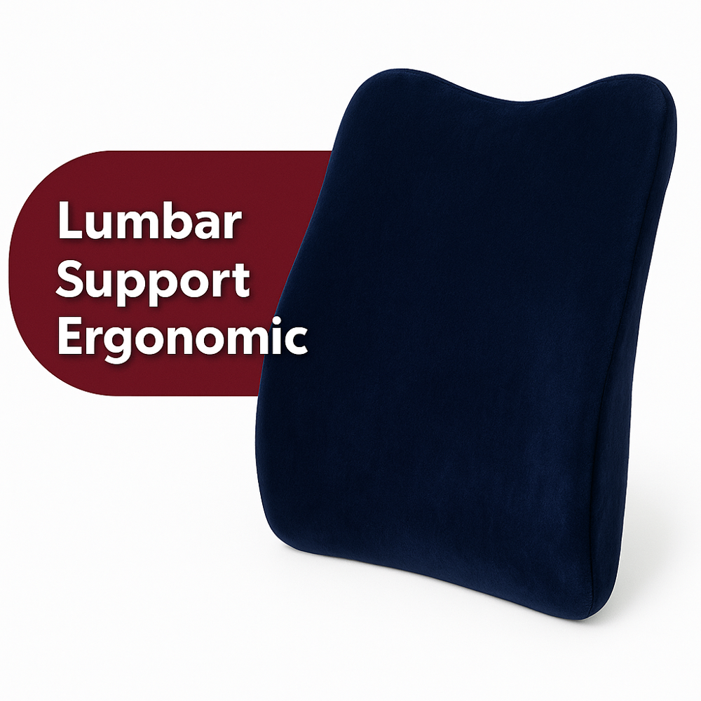 Car Backrest/Lumbar Support Cushion - Color: Black And Brown