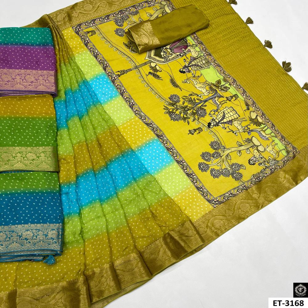 BHANDHEJ MULTICOLOR SAREE