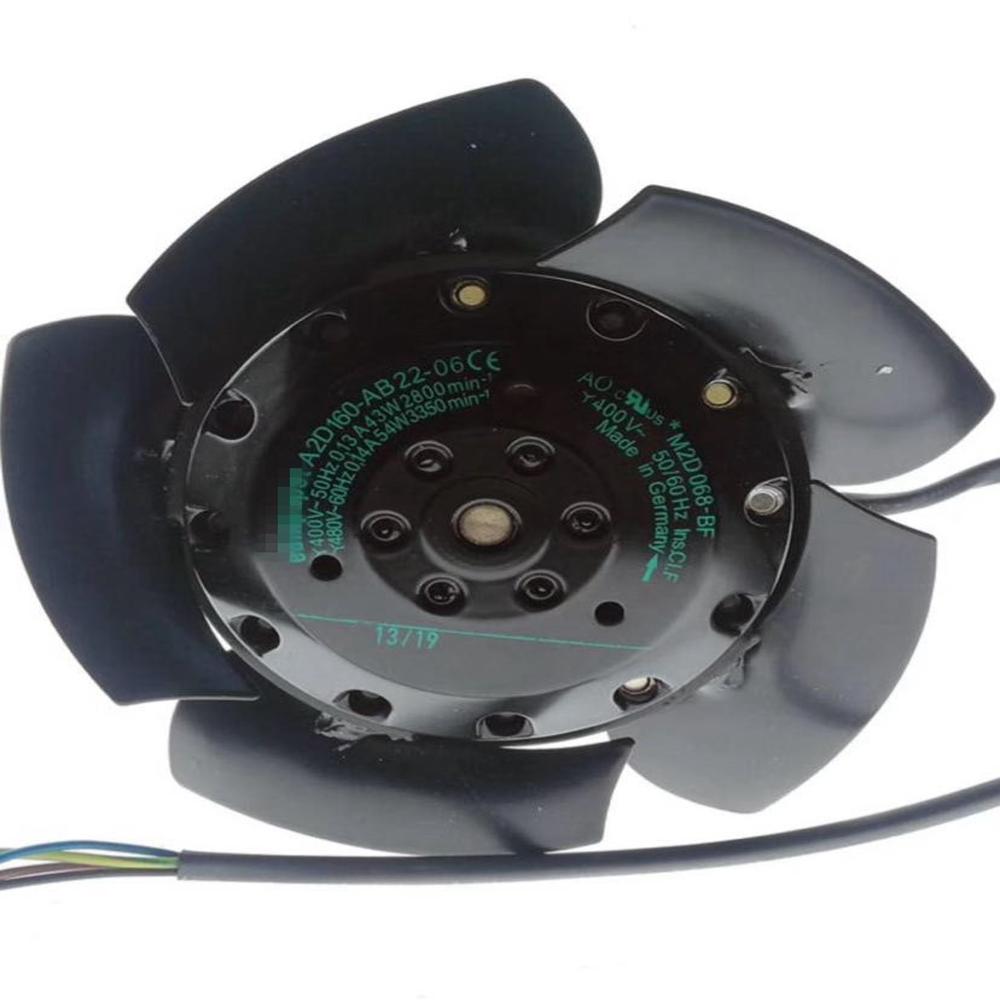 EBM PAPST A2D160-AB22-06 M2D068-BF 160mm 400V AC 43/54W 2800/3350RPM Siemens Servo Spindle Motor Axial Cooling Fans