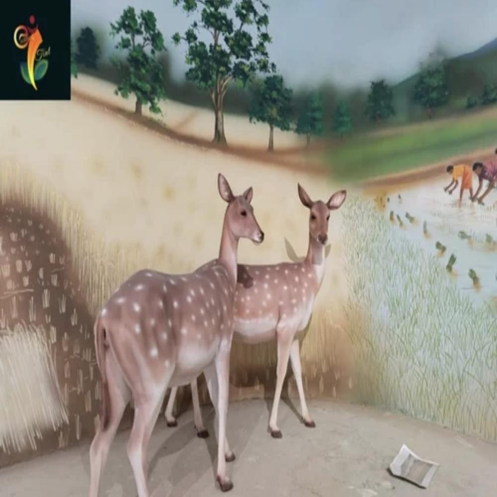 Frp Animal Statue - Fiber Reinforced Plastic, Standard Size, Smooth Surface Treatment | Outdoor Use, Powder Coated For Durability