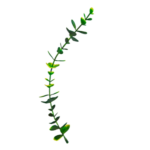 Long Jhalar Big Leaf Dark Green Yellow Artificial Plastic Plant Fillers