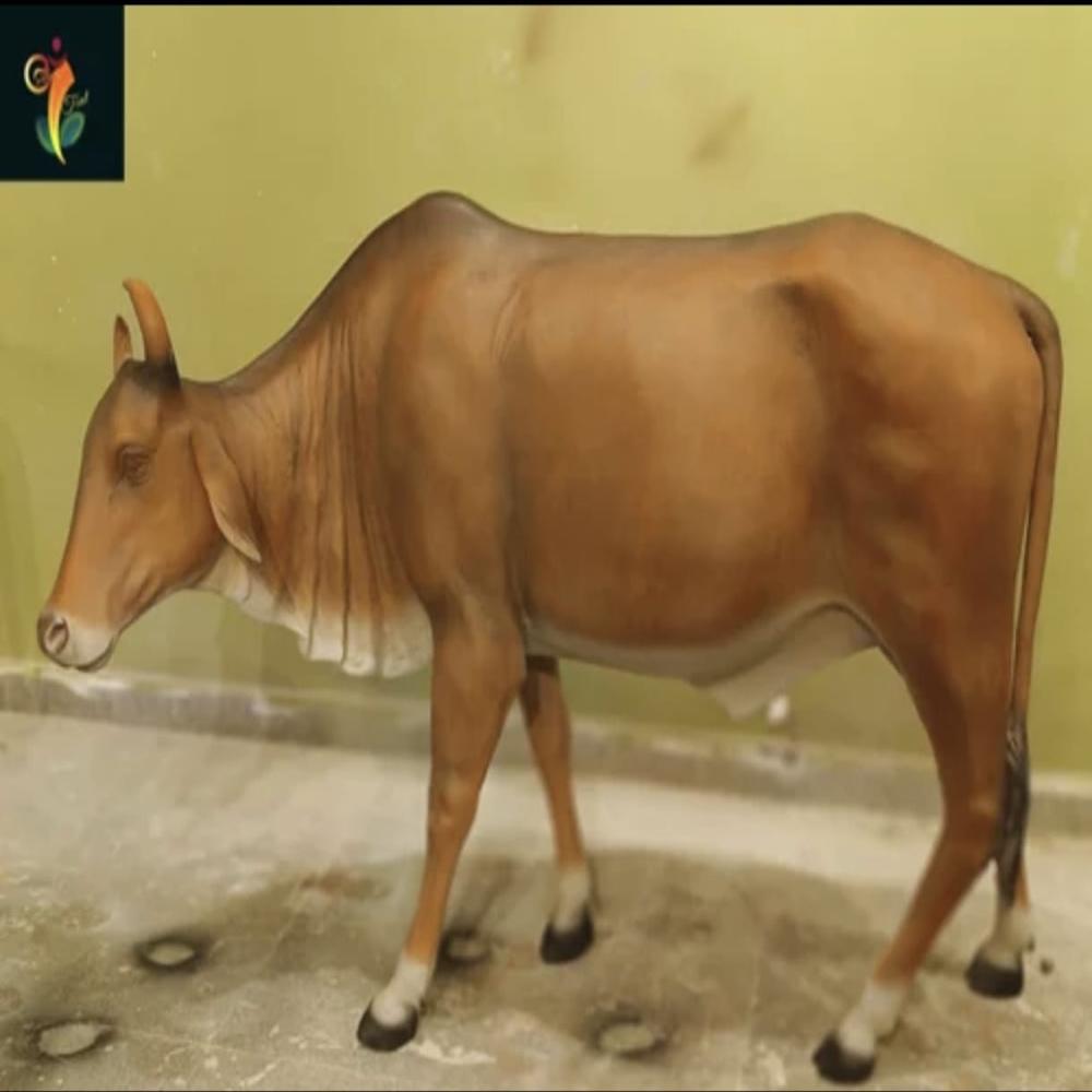Frp Animal Statue - Fiberglass Material, Standard Size | Black & White Color, Smooth Surface Treatment, Powder Coated For Outdoor Durability