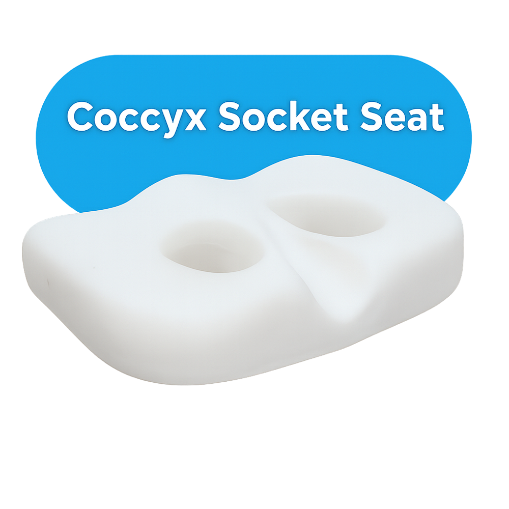 Coccyx Socket Seat Spine Care-memory Foam - Color: Multicolor