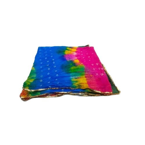Silk Bandhej Gota Patti Dupatta