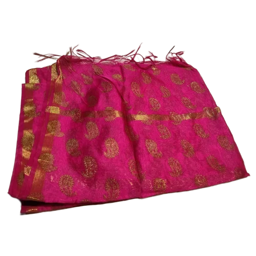 Ladies Pink Banarsi Zari Dupatta