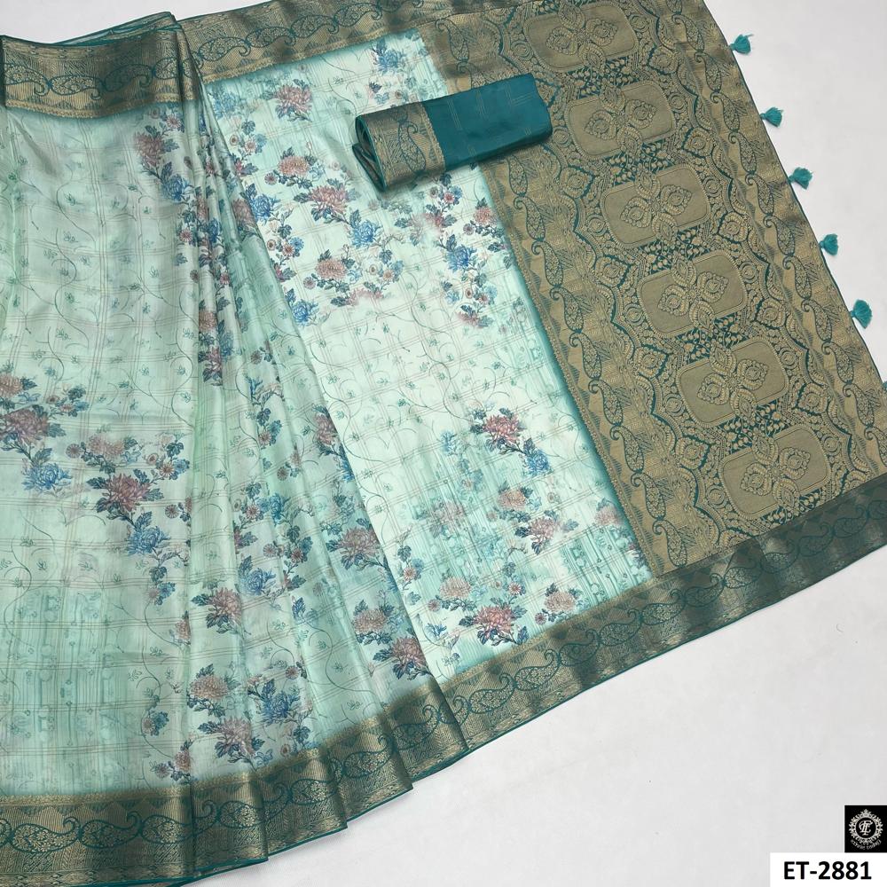 Mint Green Saree