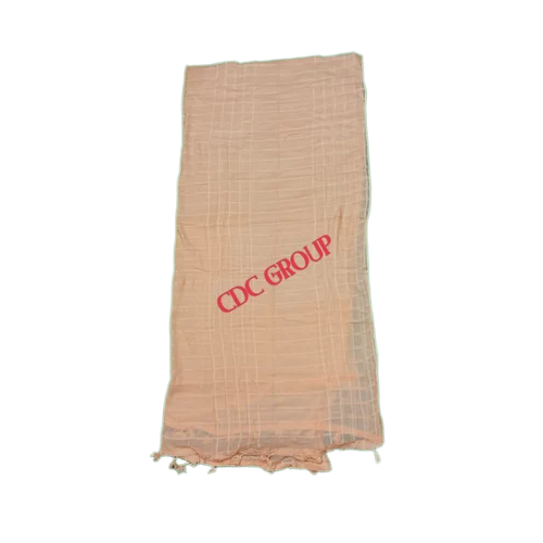 Peach Cotton Plain Dupatta