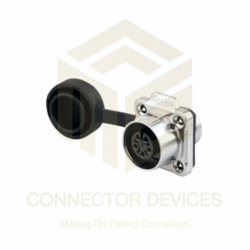 LP12 5A 5Pin Female Socket IP67 Waterproof Power Connector Flange Mount Metal Shell Solder Terminal