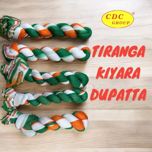 Tiranga Kiyara Chiffon Dupatta - Color: Tricolor