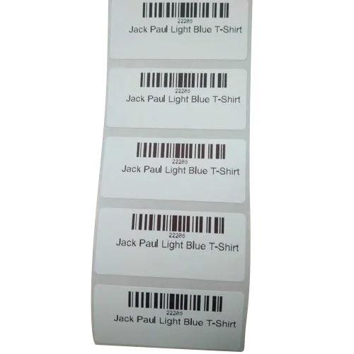 Printed Barcode Label Sheet - Color: White