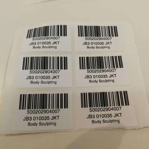 Printed Black White Barcode Label - Feature: Self-Adhesive