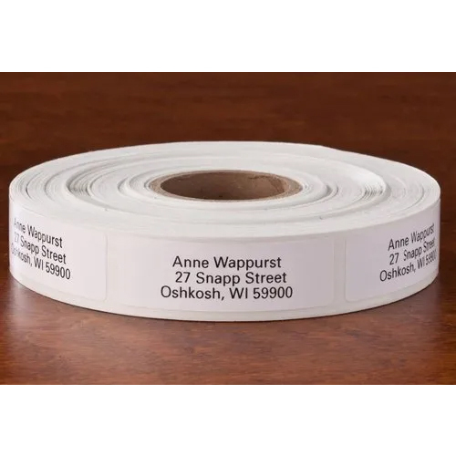 White Printed Paper Sticker Label Roll - Features: Durable