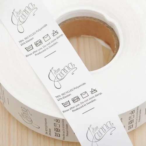 White Polyester Label - Features: Durable