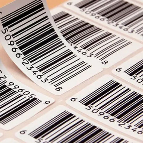 Product Printed Barcode Labels - Color: Black And White