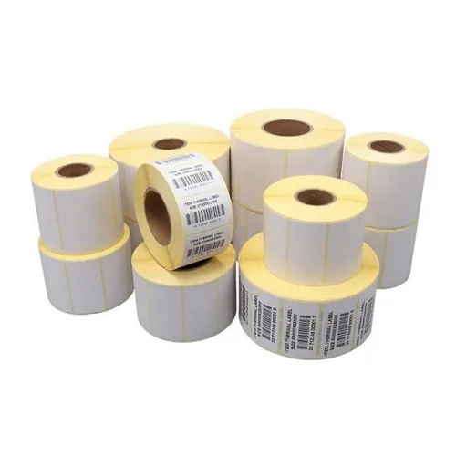 Barcode Printed Sticker - Color: White
