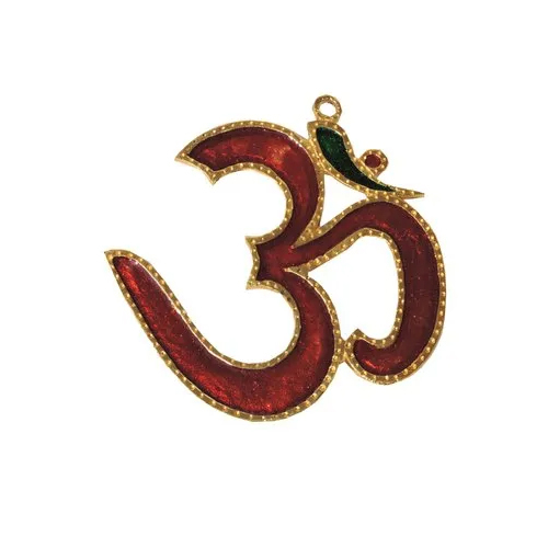 Antique Brass Om Wall Hanging - Color: Golden