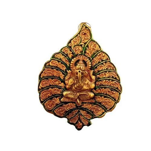 Brass Leaf Ganesha Wall Hanging