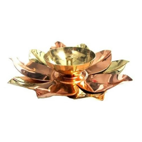 AJN-131 Gold Plated Lotus Diya