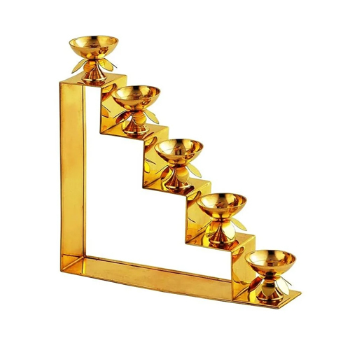 Stairs Diya Stand - Color: Silver