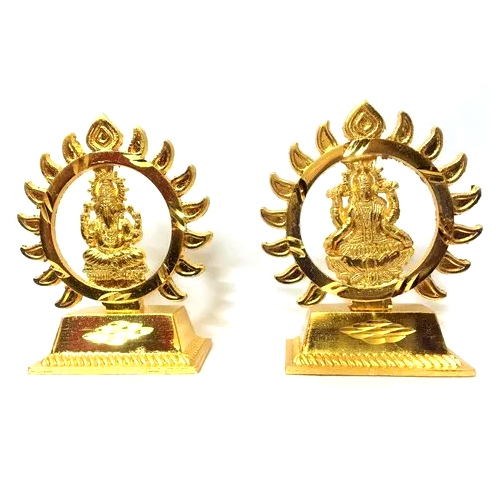 Laxmi Ganesh Gold Plated Idol