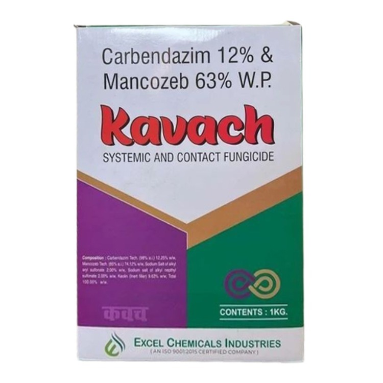 Kavach Carbendazim 12% Mancozeb 63% WP Systemic And Contact Fungicide