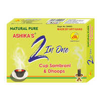 Aii0200 2 In 1 Cup Sambrani And Dhoop Box - Burning Time: 10-15 Approx. Minutes