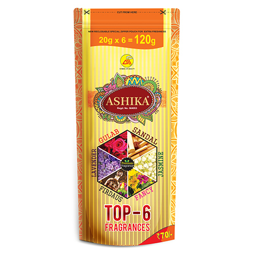 120G Top 6 Incense Sticks - Burning Time: 30A 45 Approx. Minutes