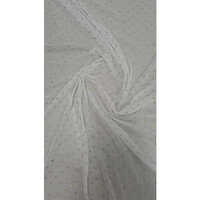 Golden Dotted Embellished Nylon Fabric