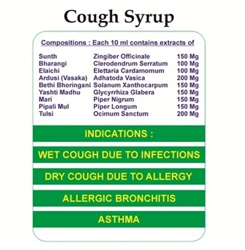 100 ml Natural Ayurvedic Relief from Cough & Throat Irritation, Private Label & Third Party Manufacturing