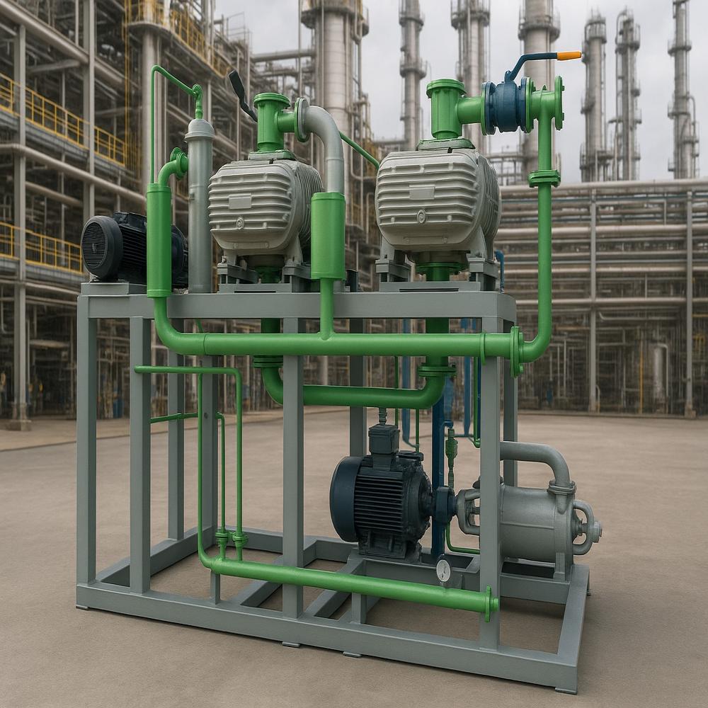 WHRILER Evaporation 0.1Torr Two Stage Automatic Vacuum Booster System